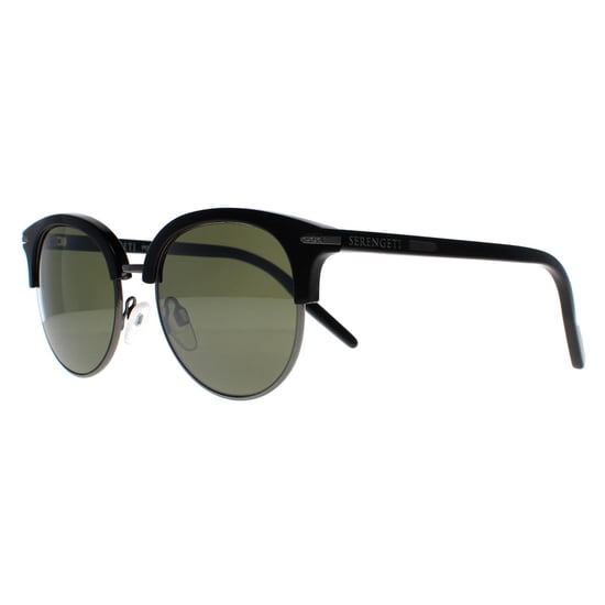 Serengeti Rund Damen Glänzend Dunkel Gunmetal Schwarz Mineral Polarisiert 555nm Grün Lela - Image 2