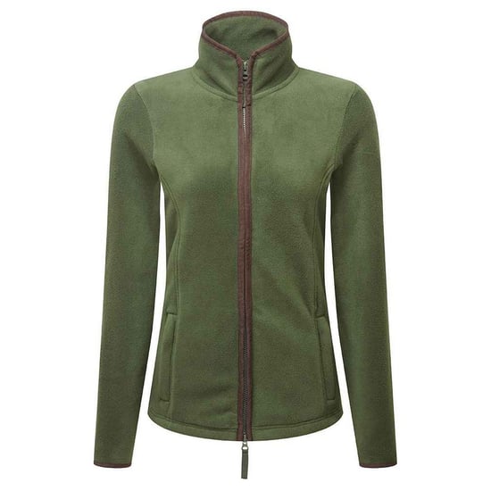 Premier Womens/Ladies Artisan Fleece-Jacke mit Kontrastbesatz (Moosgrün/Braun) - Image 1
