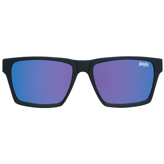 Lunettes de soleil polarisées Superdry Disruptive SDS 127P noir caoutchouté bleu dégradé - Image 2