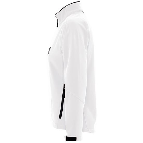 SOLS Womens/Ladies Roxy Soft Shell Jacket (Breathable, Windproof And Water Resistant) (White)