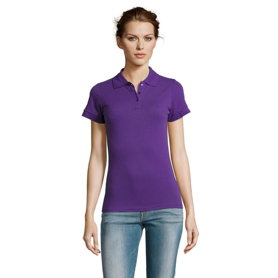 SOLs Womens/Ladies Prime Pique Polo Shirt (dunkelviolett) - Image 3