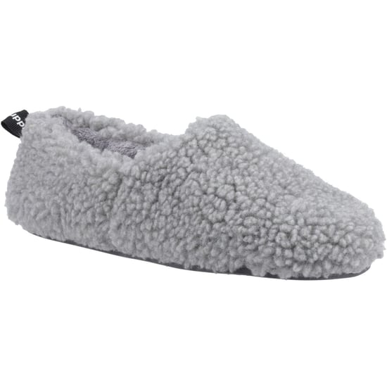 Hush Puppies Emily Kunstfell Damen Grau Hausschuhe - Image 1