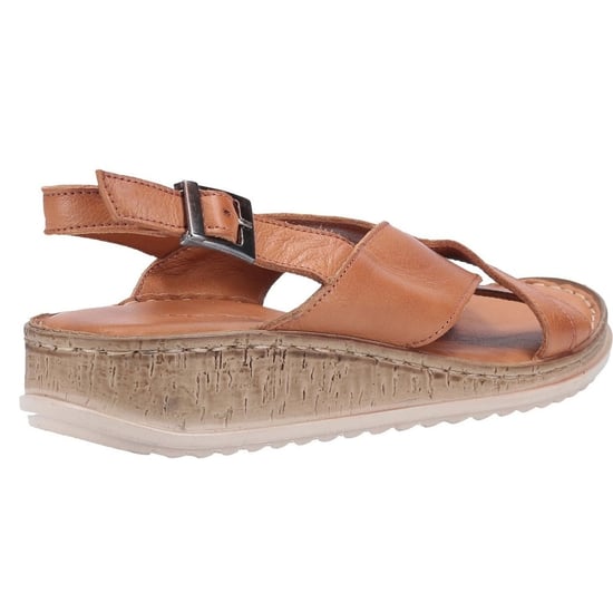 Hush Puppies Womens/Ladies Elena Leather Wedge Sandal (Tan)