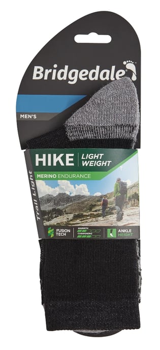 Bridgedale - Herren Wandern Leichtgewicht Merino Socken - Schwarz / Silber - Image 2