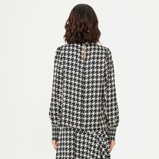 Bluse mit Hahnentrittmuster - Image 6