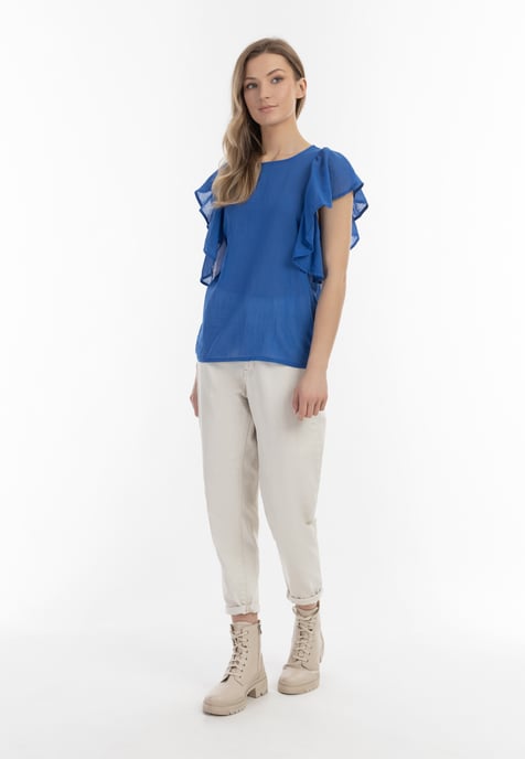Dreimaster Blusenshirt Damen Blau - Image 2