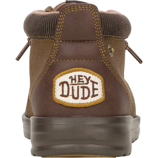 HEYDUDE Wally Mid GripR Canvas Herren Stiefel Dunkelbraun - Image 2