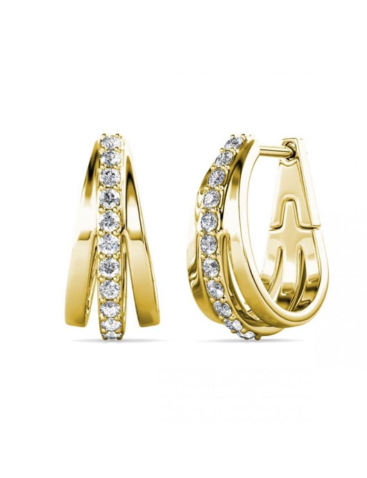 Aurielle Reif-Ohrringe - Gold und Kristall - Image 1