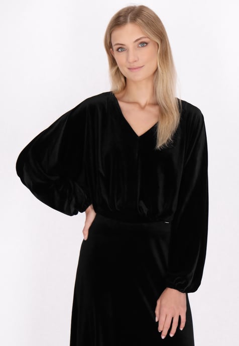 Dreimaster Bluse Damen schwarz - Image 3