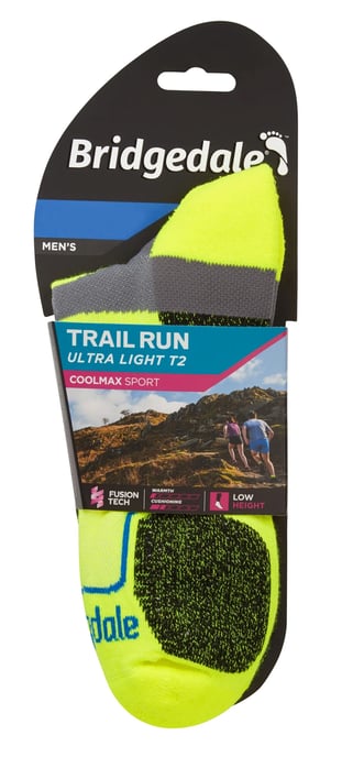 Bridgedale - Mens Running Ultralight Sport Low Socken - Gelb - Image 2