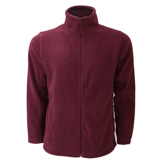 Russell Mens Full Zip Outdoor Fleece Jacke (Burgund) - Image 1