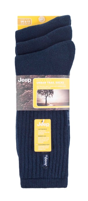 JEEP - 3 Paar Herren Vintage Baumwolle gepolstert Socken für Wanderschuhe - Image 2