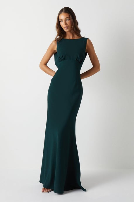 Cowl Back Fishtail Bridesmaids Maxi Dress - Image 2