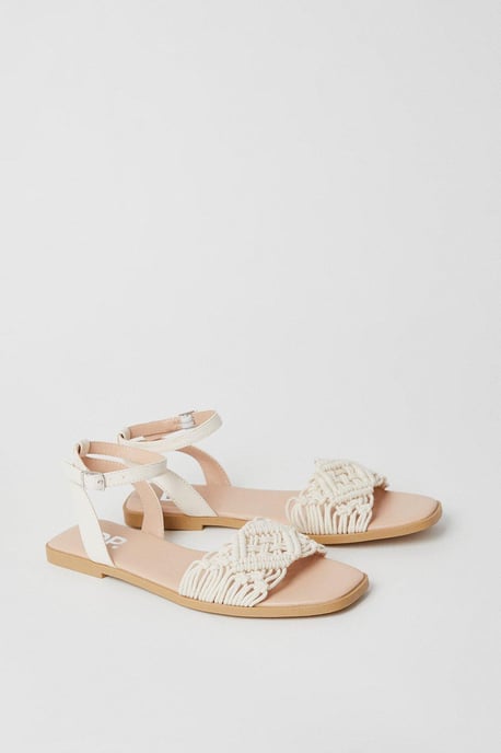 Fiyas Macrame Flat Sandals