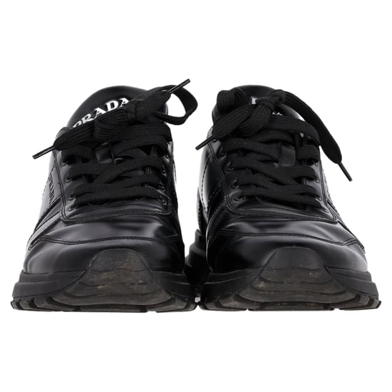 Prada Prax 01 Schnür-Low-Top-Sneaker aus schwarzem Kalbsleder - Image 3