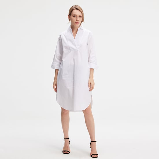 Minimalistisches Hemdkleid aus Baumwolle - Image 3