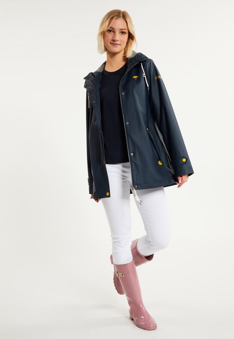 Schmuddelwedda Regenjacke Damen marinegrau melange - Image 2