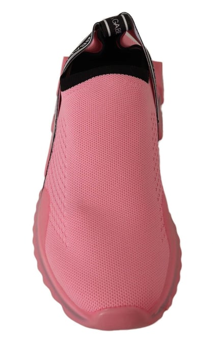 Dolce & Gabbana Damen Pink Slip-On Freizeit Low-Top Sorrento Sneakers Schuhe - Image 4