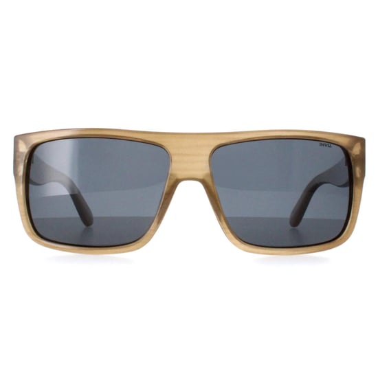 INVU Rectangle Mens Beige Cloudy Demi Blue Polarized B2130