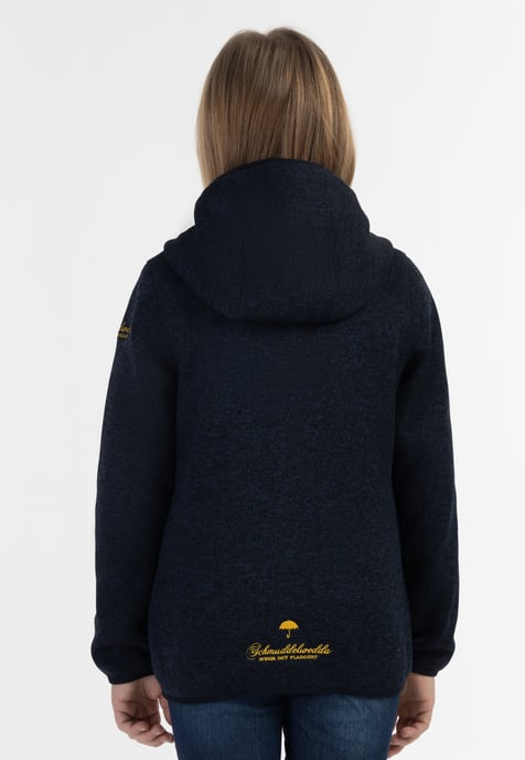 Schmuddelwedda Strickfleeceblouson für Mädchen Mädchen (Kids) Meeresmelange - Image 5
