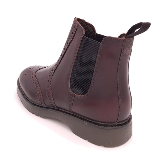 Frank James Warkton Leather Oxblood Mens Cushioned Brogue Chelsea Boots