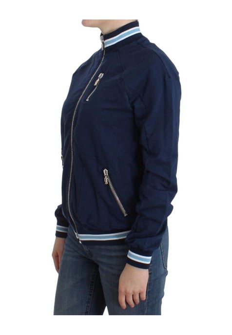 John Galliano Women's Blue zip cotton cardigan
