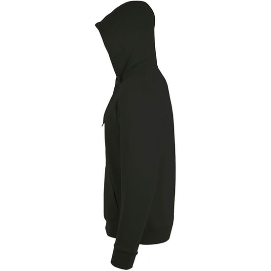 SOLS Herren Stone Zip Up Plain Hoodie (Schwarz) - Image 3