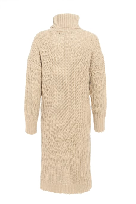 Stone Chunky Knitted Jumper Dress