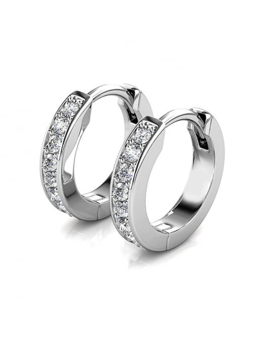 Parure et Coffret Circle Hoop - Argenté et Cristal - Image 6
