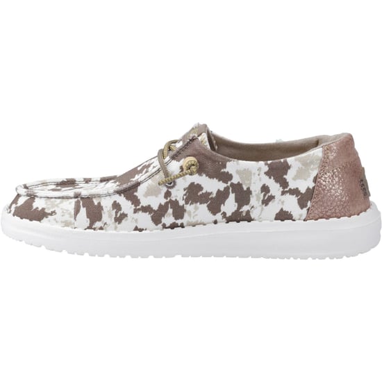 HEYDUDE Wendy Disco Kuh Baumwolle Damen Tan Loafers - Image 4