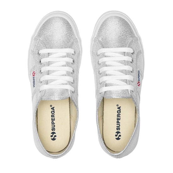 Superga Womens/Ladies 2750 Lamew Metallic Turnschuhe (Grau Silber) - Image 3