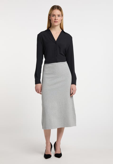 Dreimaster Rock Damen Grau Melange - Image 4