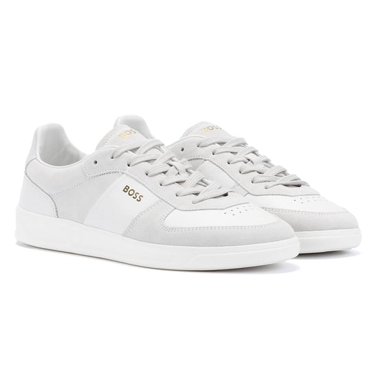 Boss Brandon Wildleder Herren Weiße Turnschuhe - Image 1