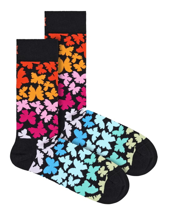 Glückliche Socken - Neuheit Schmetterling Design Socken | Großes Geschenk - Schmetterling - Image 1
