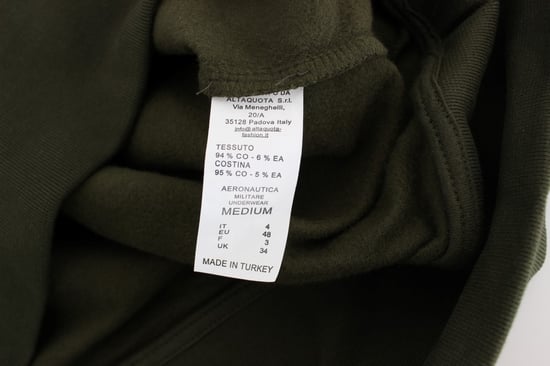 Aeronautica Militare Green Cotton Stretch Half Zipper Sweater - Image 6