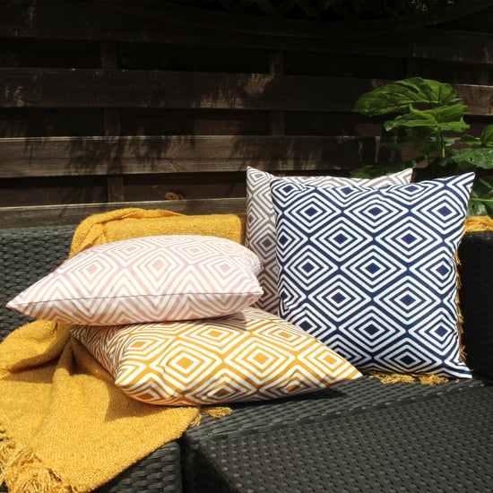 Essentials Kamina Geometric Diamond Polyester Filled Cushion