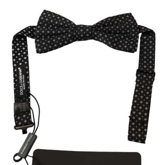 Dolce & Gabbana Herren Schwarze 100% Seide Verstellbare Hals Papillon Krawatte - Image 1