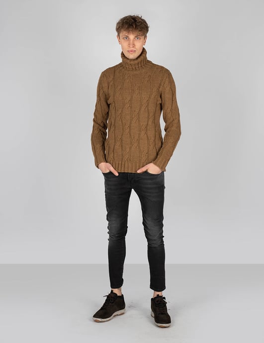 Xagon Man Pullover Turtleneck Herren beige - Image 2
