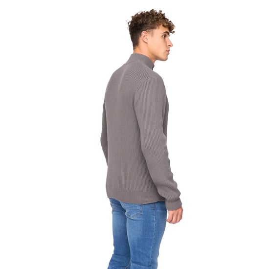 Crosshatch - "Havaline" Pullover mit kurzem Reißverschluss für Herren (Anthrazit) - Image 2