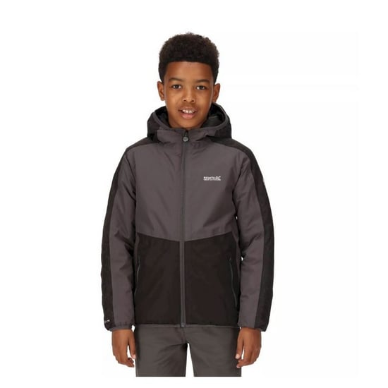 Regatta - "Volcanics VI" Jacke, wasserfest für Kinder (Schwarz/Dunkelgrau) - Image 4