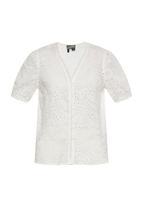 Dreimaster Bluse Damen Wollweiß - Image 1