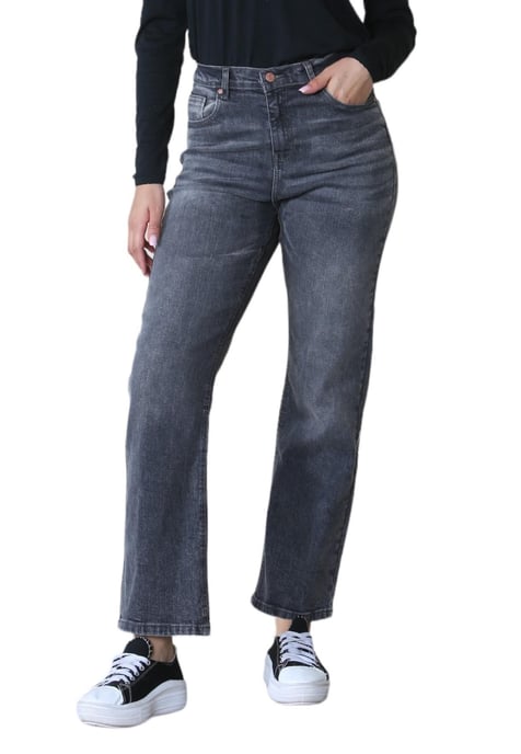MYT Ladies Wide Leg High Waisted Jeans in Schwarz - Image 1