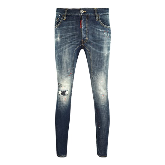 Dsquared2 Tidy Biker Jean Paint Effect Destroyed Jeans