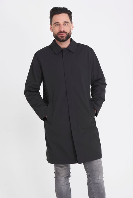 Carter & Jones Fleece Lined Raincoat in Black