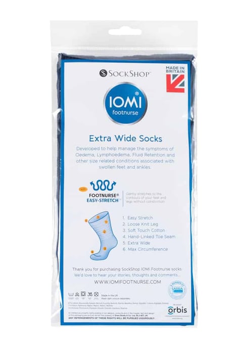 Herren & Damen Extra Wide Soft Cotton Oedema Socken für geschwollene Füße - Image 2