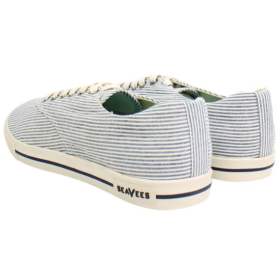 Seavees Hermosa Seersucker Herren Blau Plimsolls - Image 3