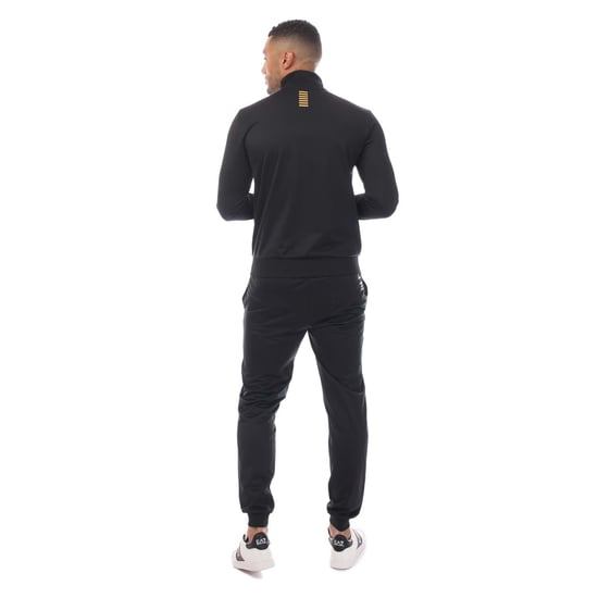 Men's Emporio Armani EA7 Full-Zip Tracksuit in Black - Image 2
