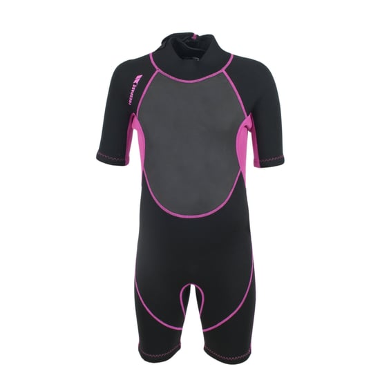 Trespass Childrens Girls Scubadive 3mm Short Neoprenanzug (Schwarz) - Image 1