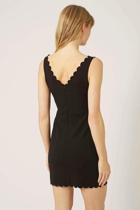 Scallop Edge Cut Out Dress