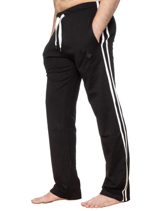 Enzo | Herren T-Shirt & Hose Loungewear Set - Weiß/Schwarz - Image 3